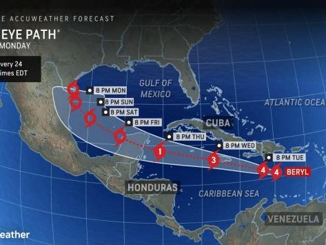 History-making Hurricane Beryl more likely to hit Texas early next week. See projected path