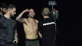 UFC 294 ceremonial weigh-in faceoff highlights and photo gallery