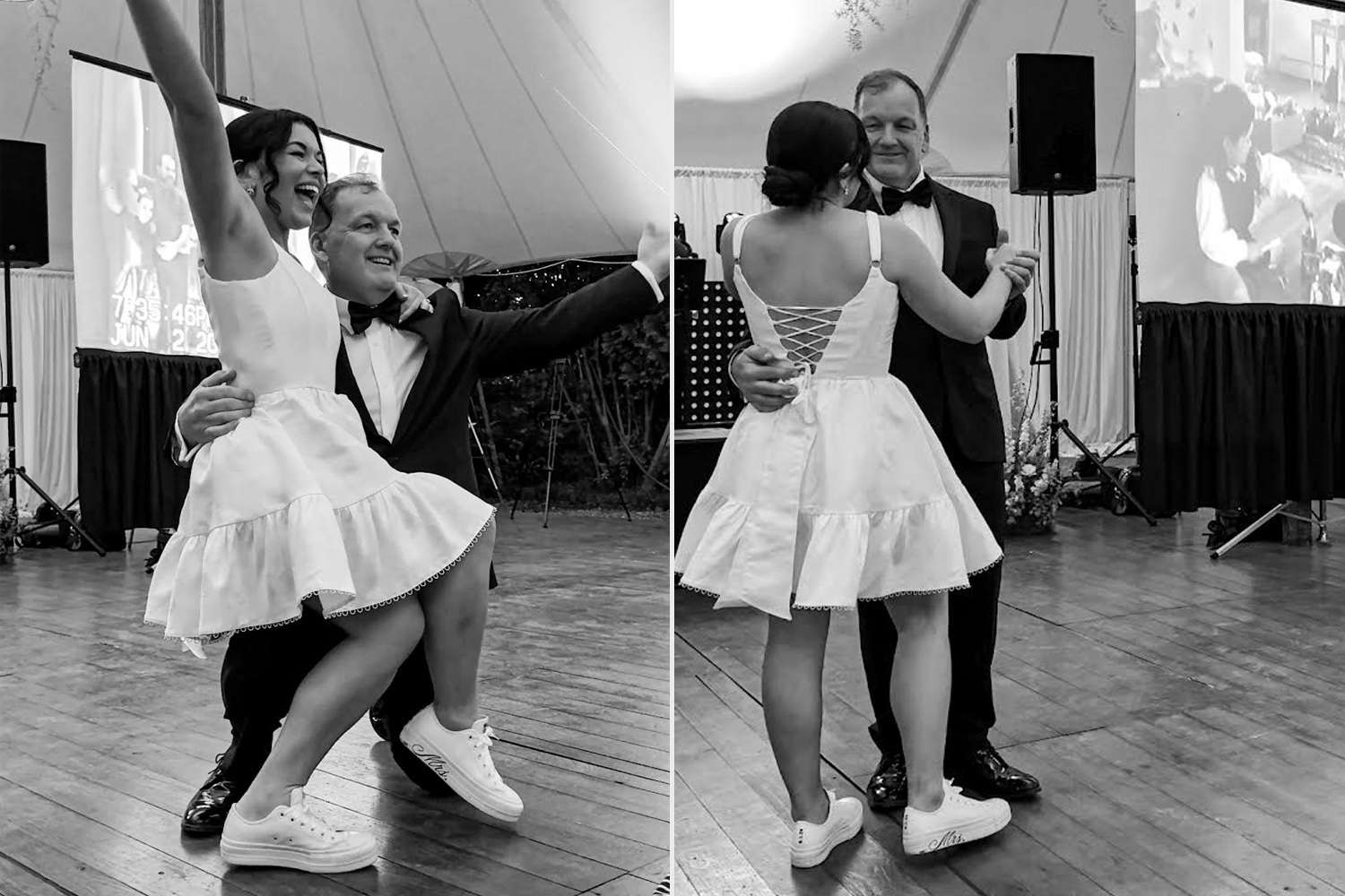 Father and Daughter Bring Her Wedding Guests to Tears After Recreating 24-Year-Old Dance from Her Childhood (Exclusive)