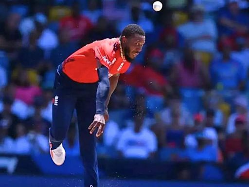 Incredible Chris Jordan bags elusive hat-trick at T20 World Cup. Watch | Cricket News - Times of India