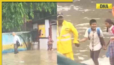 Mumbai rains: Heavy showers leave city waterlogged, several trains cancelled, schools, colleges closed