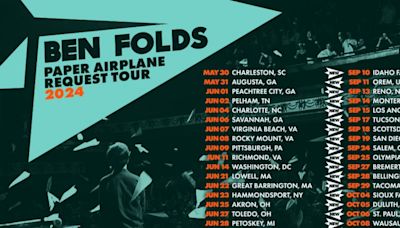 Ben Folds Adds Fall Dates to His 2024 Paper Airplane Request Tour