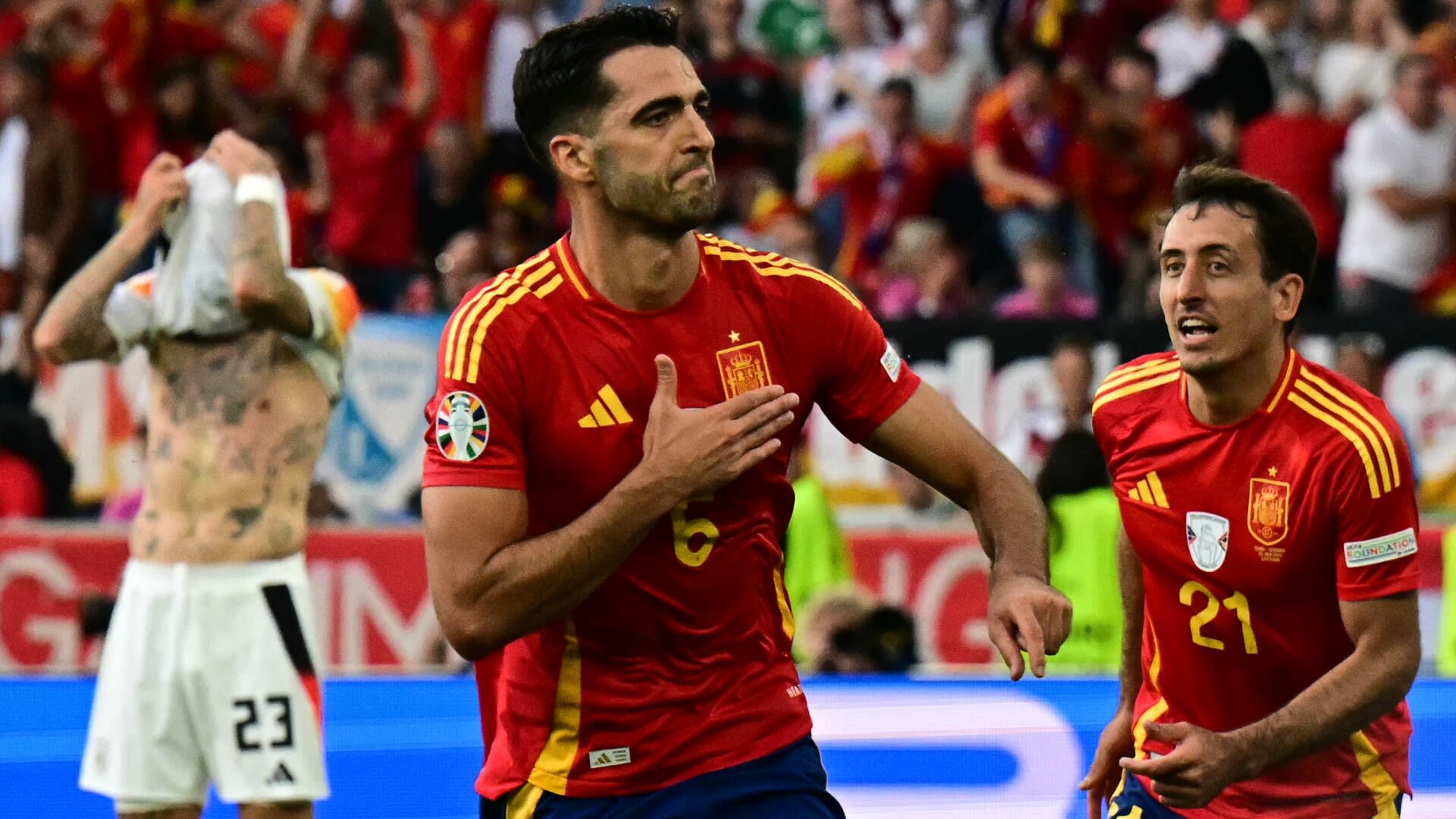 Spain 2-1 Germany: Merino knocks out hosts in extra time