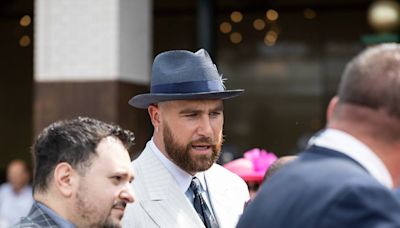 Travis Kelce—but no Taylor Swift—spotted at Churchill Downs for Kentucky Derby 2024