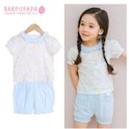 ✽Summer 2019夏新品✽韓國Barpupapa女童荷葉領滿印碎花短袖居家服套裝