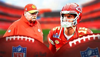 Chiefs coach Andy Reid reacts to Patrick Mahomes’ Royals spring training proposal