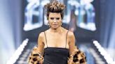 Lisa Rinna Owns the Runway in Spaghetti Strap Swimsuit and Leopard Print Coat