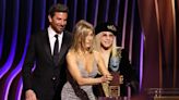 Jennifer Aniston Shines in Celine Slip Dress, Presents Barbra Streisand with Lifetime Achievement Award at SAG Awards 2024