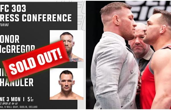 Conor McGregor vs Michael Chandler Dublin press conference sold out in less than 5 minutes