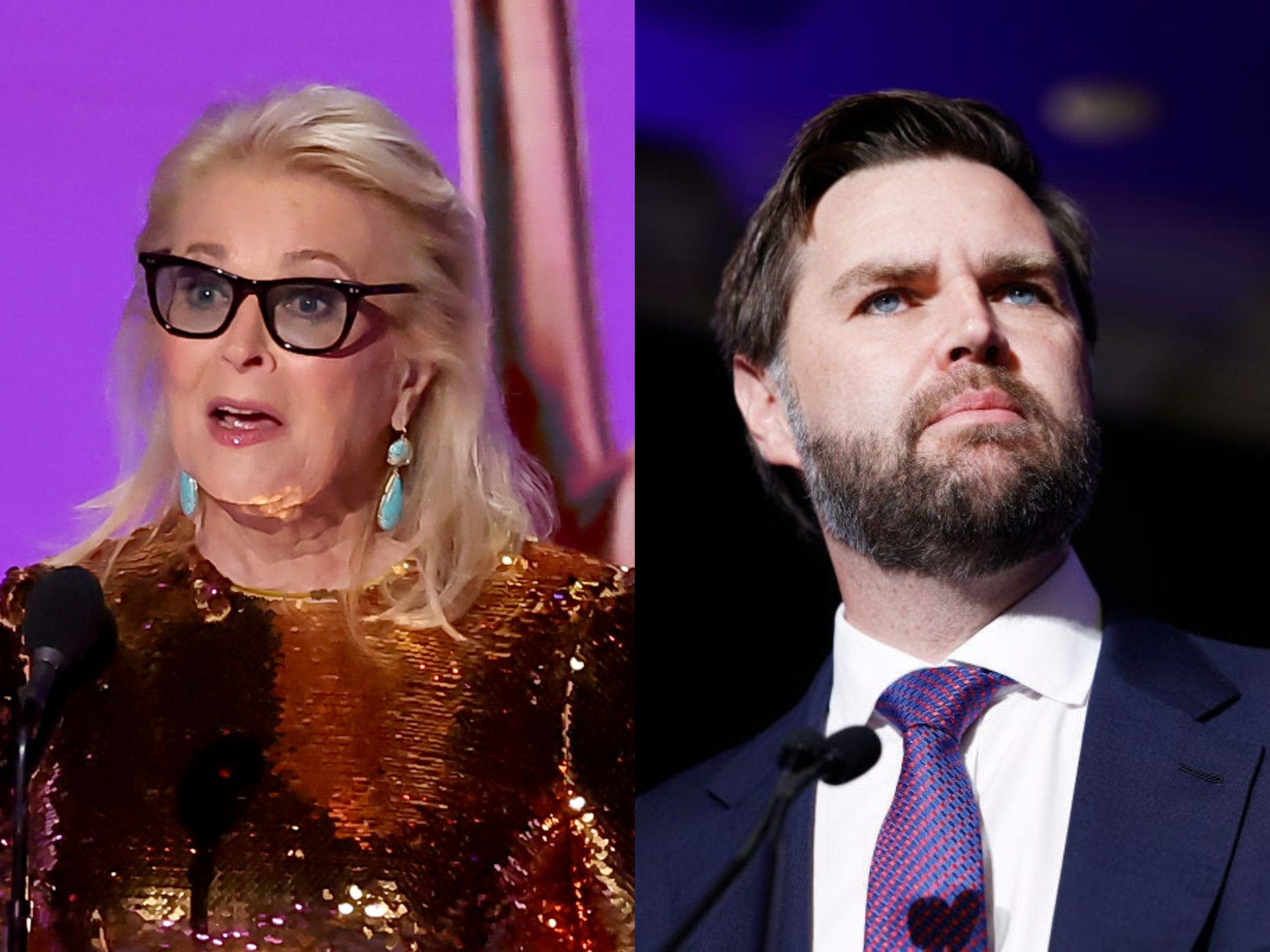 Candice Bergen takes a dig at JD Vance in her Emmys speech