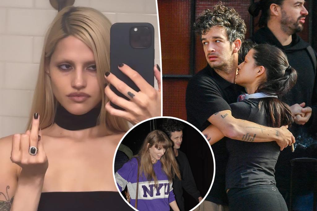 Taylor Swift’s ex Matty Healy sparks engagement rumors as Gabbriette Bechtel, 26, flashes diamond ring