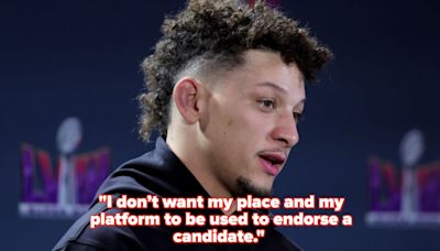 Patrick Mahomes Shared Why He Won't Be Endorsing Donald Trump Or Kamala Harris