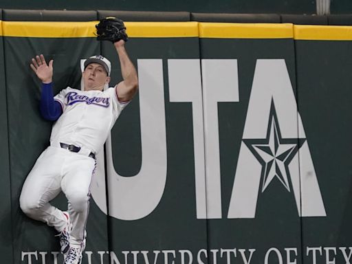 Watch Texas Rangers Rookie Wyatt Langford Add Home Run-Robbing Catch To Highlight Reel