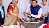 In Pics: Nirmala Sitharaman distributes sweets on Halwa Ceremony days before Budget - Halwa Ceremony done