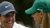 Second-ranked Rory McIlroy of Northern Ireland, left, has reportedly filed for divorce from his wife Erica, right, who is shown with McIlroy at the 2018 Masters Par-3 Contest