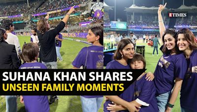 Suhana Khan shares EXCLUSIVE photos of KKR's IPL triumph celebration with father Shah Rukh Khan, mom Gauri, brothers & friends | Etimes - Times of India Videos