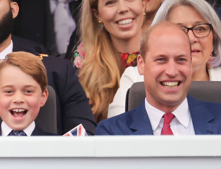 Prince William & Son Prince George Look Snazzy in Matching Blue Suits During Father-Son Outing