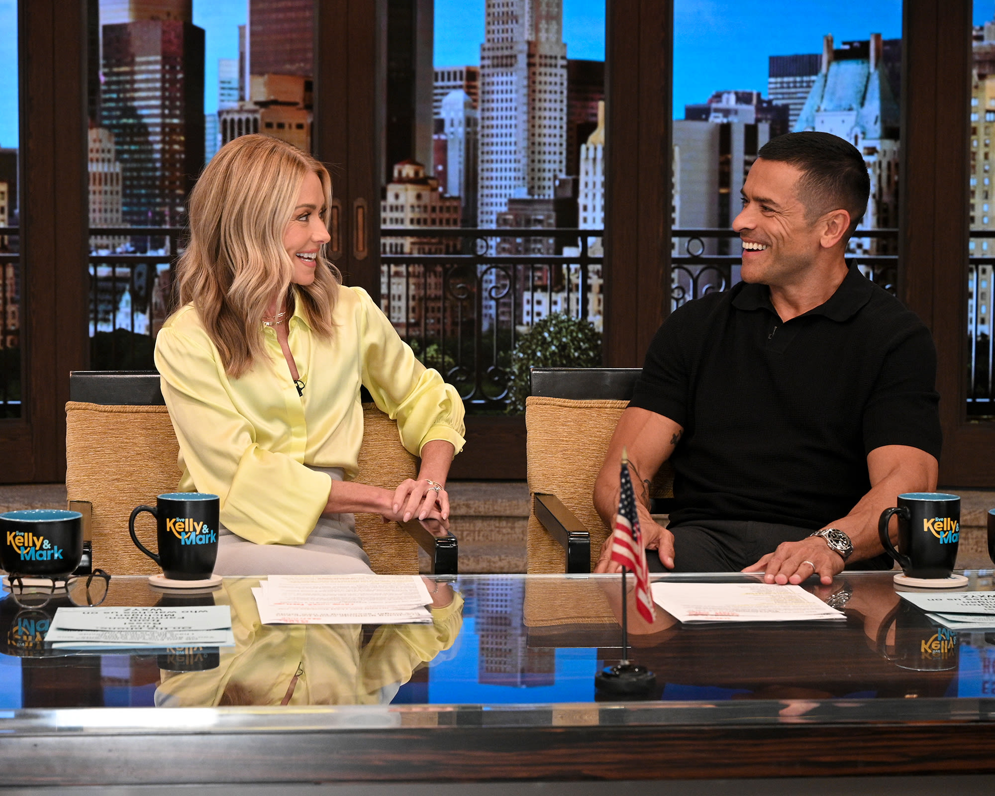 Kelly Ripa Jokes She Could Be ‘Fired’ After ‘Inappropriate’ Backstage Incident With Husband Mark Consuelos