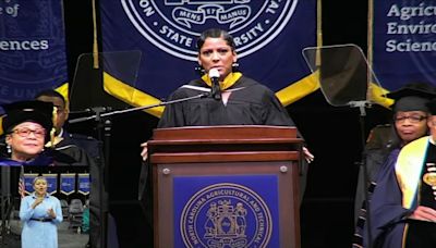 Tamron Hall gives commencement address at North Carolina A&T University