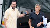 George Clooney spends 63rd birthday shooting hoops with Adam Sandler
