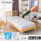 【TENDAYS】包浩斯紓壓床墊3.5尺加大單人(22cm厚 記憶床)-買床送枕