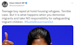 Diane Abbott says Suella Braverman 'demonising migrants' after teen 'raped in hotel housing asylum seekers'