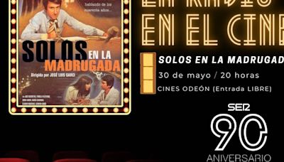 "Solos en la madrugada" en El Odeón dentro del ciclo de cine por el 90 aniversario de Radio Elche Cadena SER