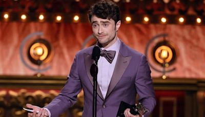 Daniel Radcliffe wins his first Tony as Best Featured Actor in a Musical for “Merrily We Roll Along”