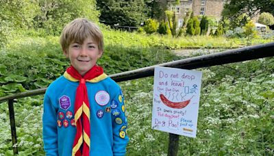 'Pick up your dog poo' say Settle's Beaver Scouts