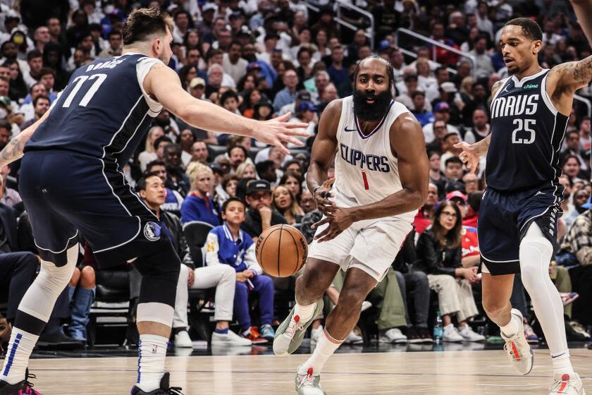Hernández: James Harden delivers a trademark disappearing act at the worst time for the Clippers