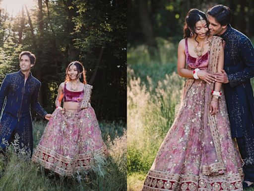 Siddharth Mallya shares photos of wife Jasmine in a beautiful pink lehenga in an adorable post, see pics