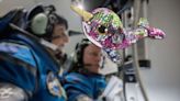 'Sparkly' narwhal toy trades sea for space as Boeing Starliner zero-g indicator