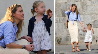 Amber Heard All Smiles Alongside Daughter Oonagh, 3, in Spain as Ex Johnny Depp Attends Film Festival in the Same Country: Photos