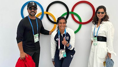 P. V. Sindhu gives Ram Charan and Upasana Kamineni Konidela a tour of the Olympic Village in Paris