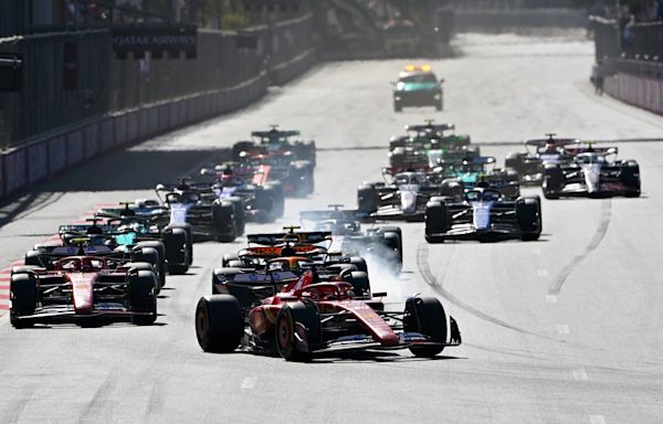 F1 Azerbaijan GP LIVE: Race result after huge late crash between Sainz and Perez