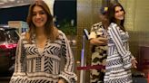 Kriti Sanon keeps it comfy & casual for the airport in printed mini-dress with black boots