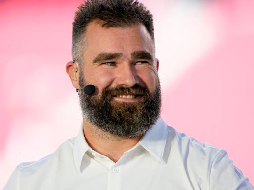 Former Philadelphia Eagles' center Jason Kelce forgot his shirt for his "Monday Night Countdown" debut