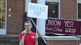 Earlham College community protests Wednesday for better pay and benefits for professors