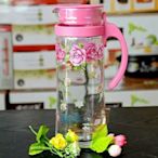 粉紅玫瑰精品屋~出口韓國大容量玻璃耐冷耐熱玻璃水壺冷水壺~
