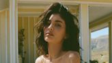 Kylie Jenner flashes abs in tube top while modeling for her Khy brand