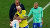 A Croatian player's son ran across the field to console Neymar after Brazil was knocked out of the World Cup
