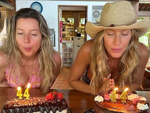 Gisele Bündchen comemora aniversário de 44 anos com irmã gêmea: 'Me sinto abençoada por estar rodeada de tanto amor'