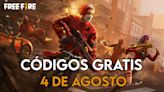 Free Fire | Códigos de hoy domingo 4 de agosto de 2024: recompensas gratis