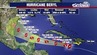 Hurricane Beryl nears Cayman Islands after roaring by Jamaica