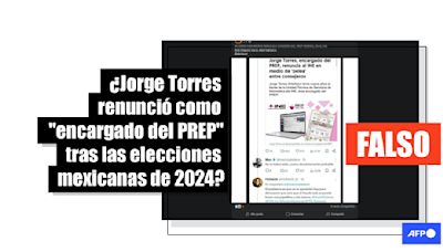 Jorge Torres no dimitió como “encargado del PREP” del INE tras los comicios en México de 2024