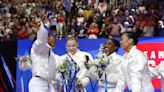 2024 U.S. Olympic Gymnastics Team: Simone Biles, Jordan Chiles, Jade Carey, Suni Lee, Hezly Rivera