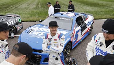 Larson edges Buescher at the line at Kansas Speedway in closest finish in NASCAR Cup Series history