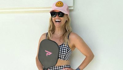 Reese Witherspoon Matches with Her Niece, Draper, in Flirty Gingham Skort and Sports Bra: Shop the Look!