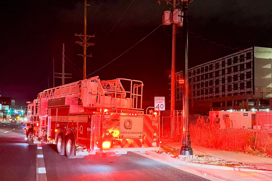 Car crash, gas leak shut down multiple lanes on busy downtown Salt Lake City road