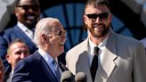 Travis Kelce Suits Up at White House in Fear of God’s Boxy Blazer and Tapered Pants for Joe Biden’s Kansas City Chiefs...